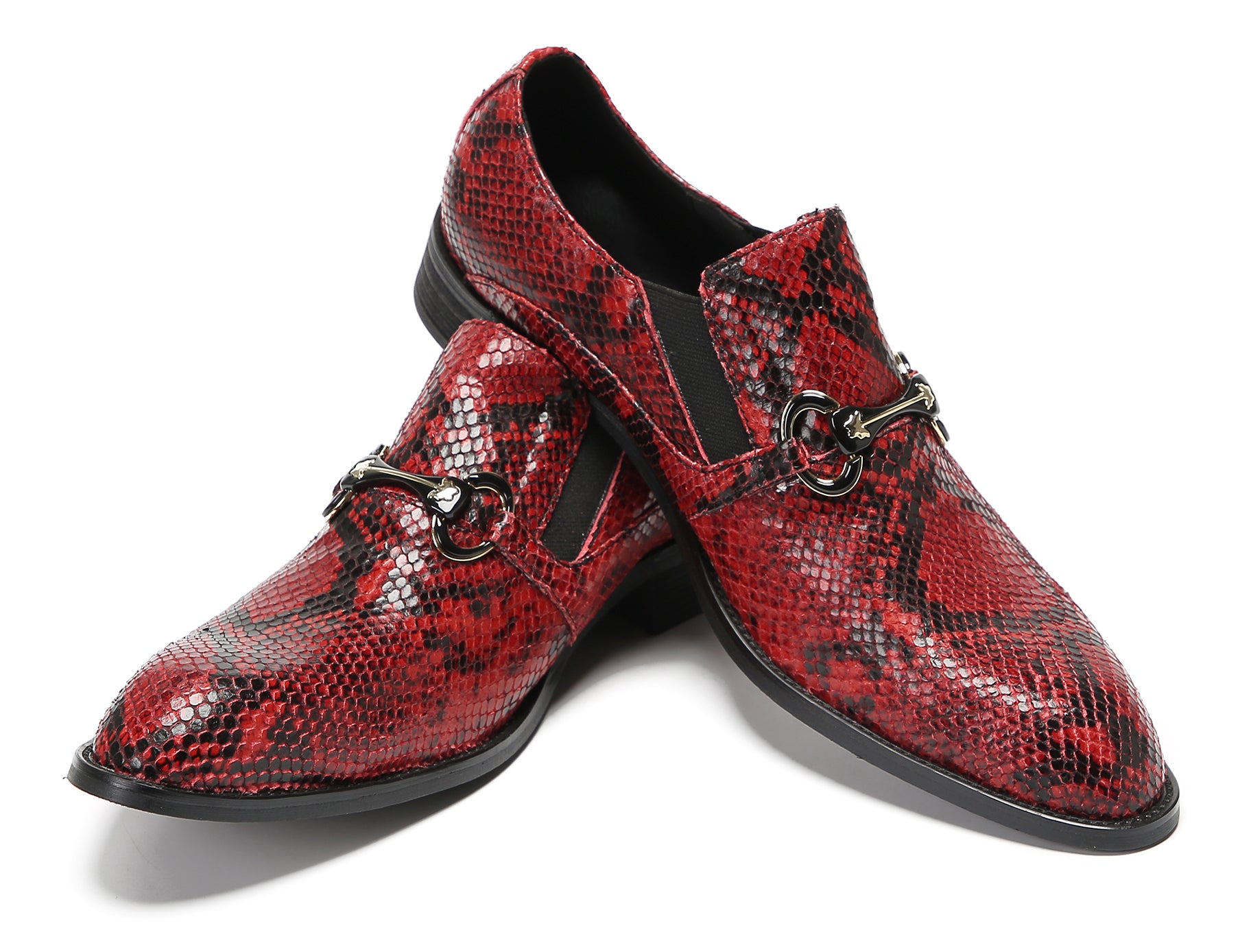 Mens Red Dress Slip On Penny Loafers