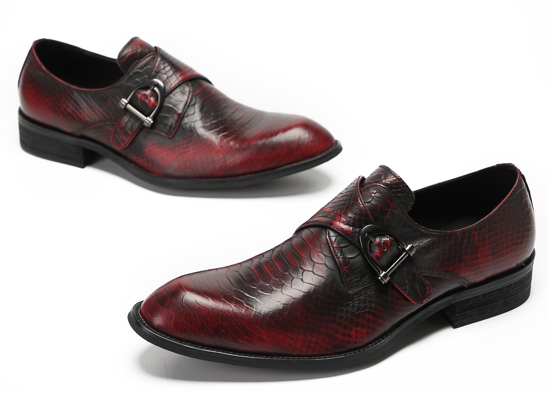 Mens Casual Driving Monk Strap Loafers