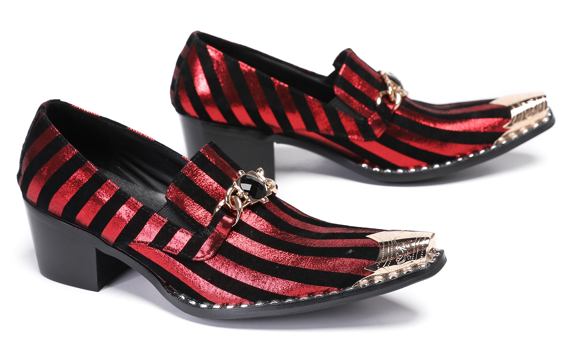 Mens Disco Party Casual Western Loafers