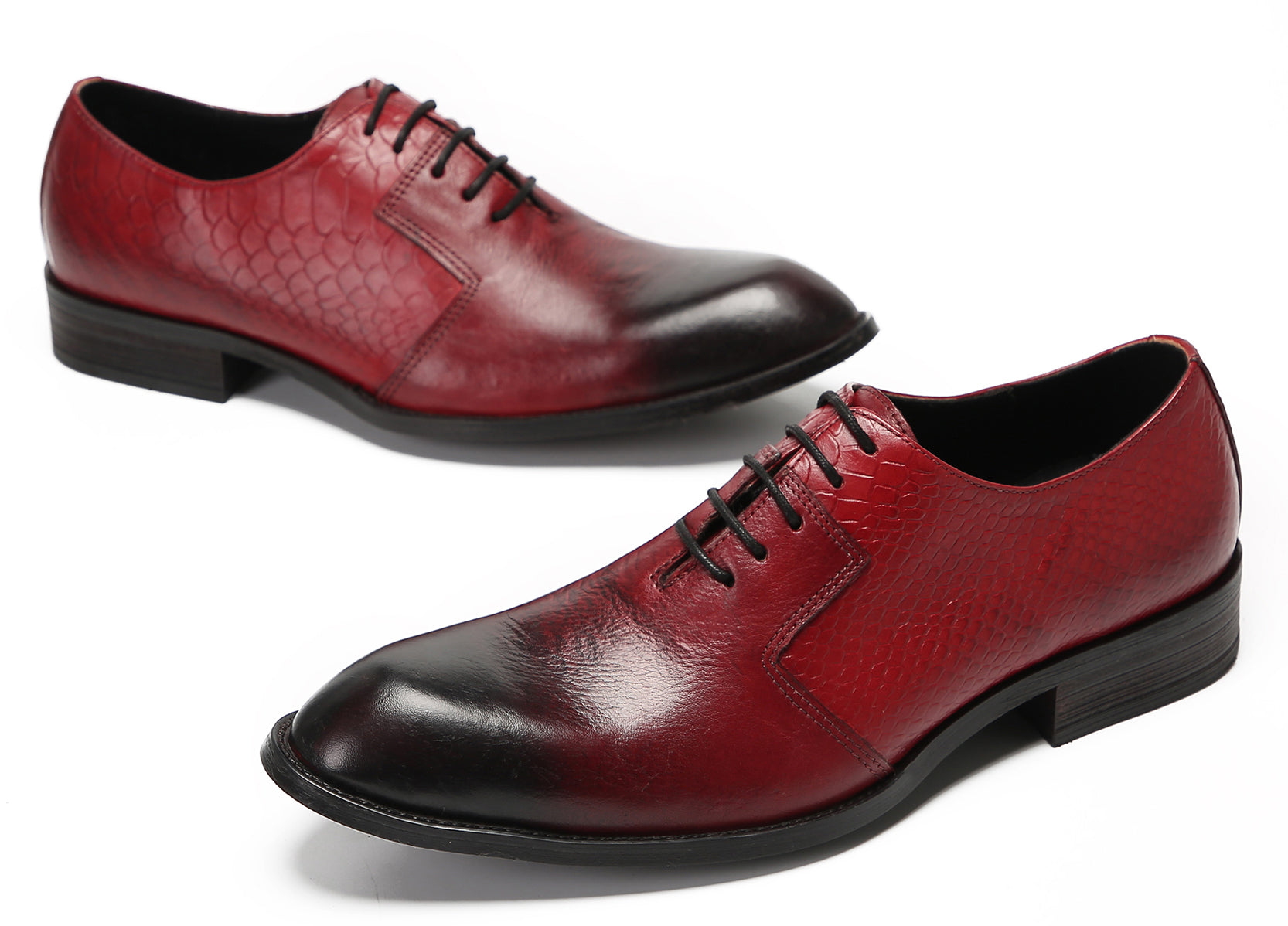 Mens Crocodile Printed Wedding Oxfords Tuxedo Shoes