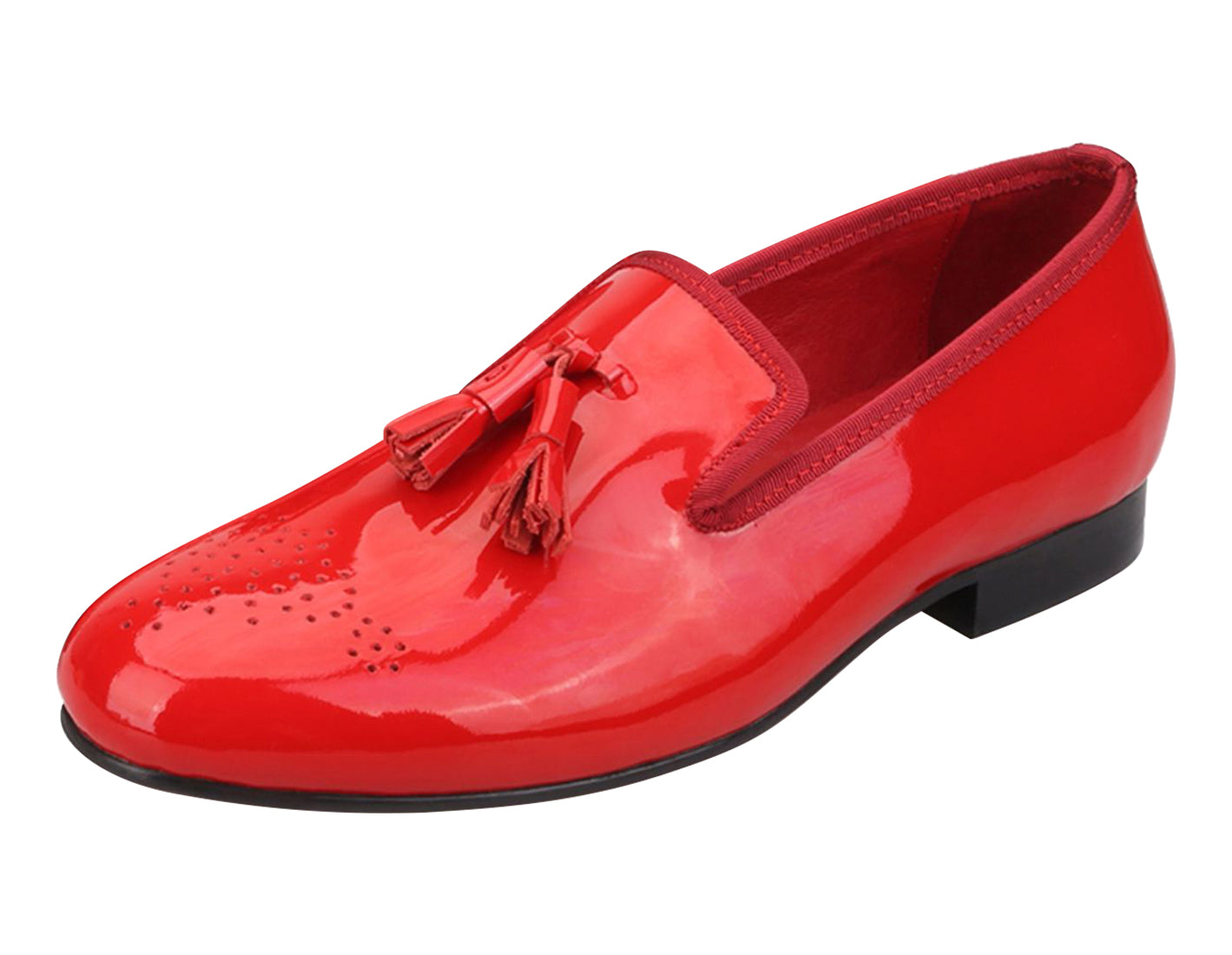 Men's Tassel Loafers Dress Patent Leather Shoes