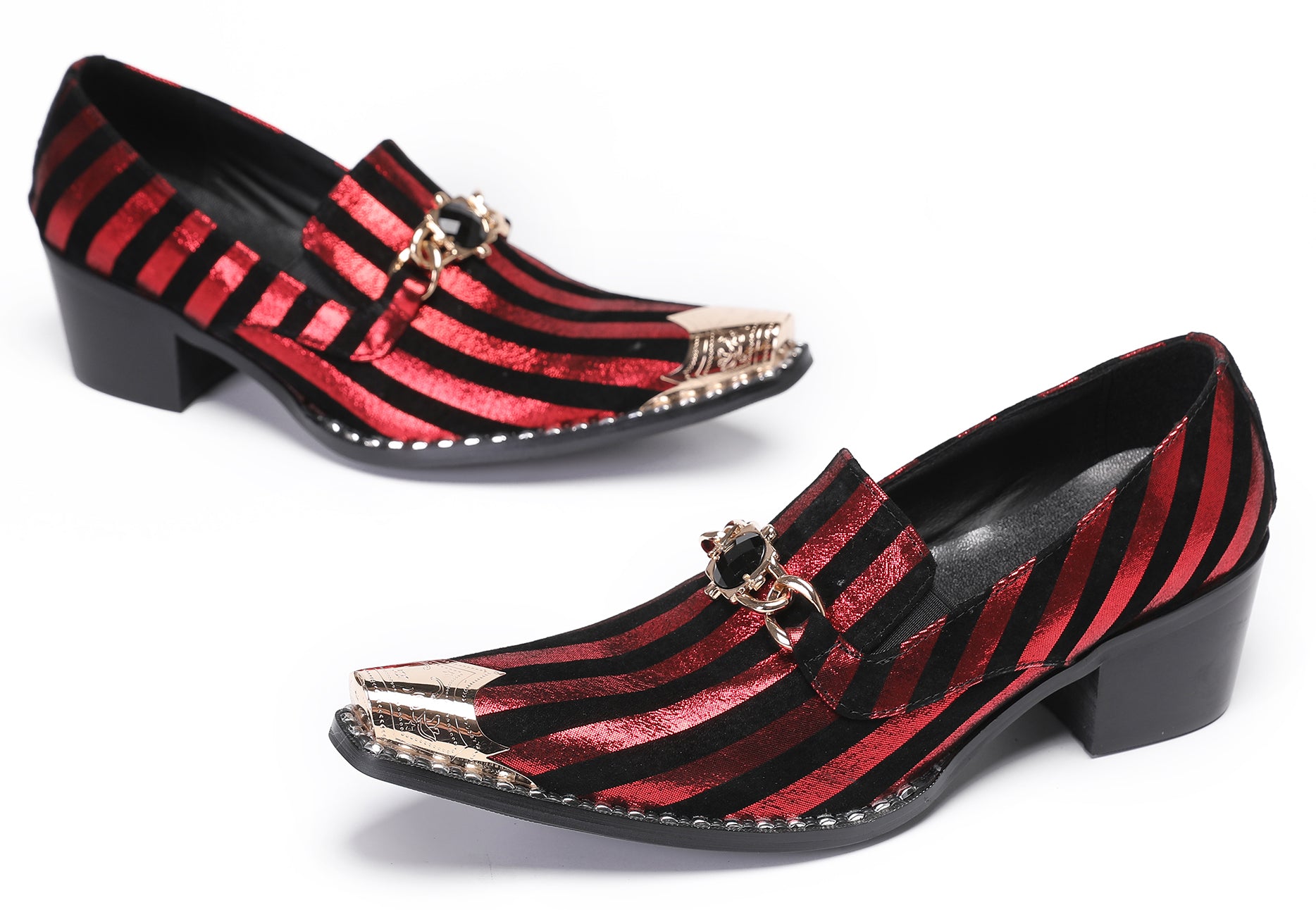 Mens Disco Party Casual Western Loafers