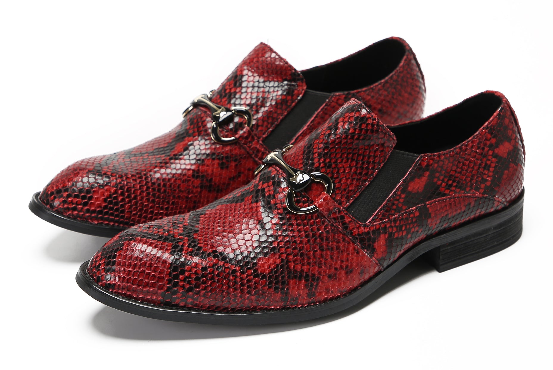 Mens Red Dress Slip On Penny Loafers