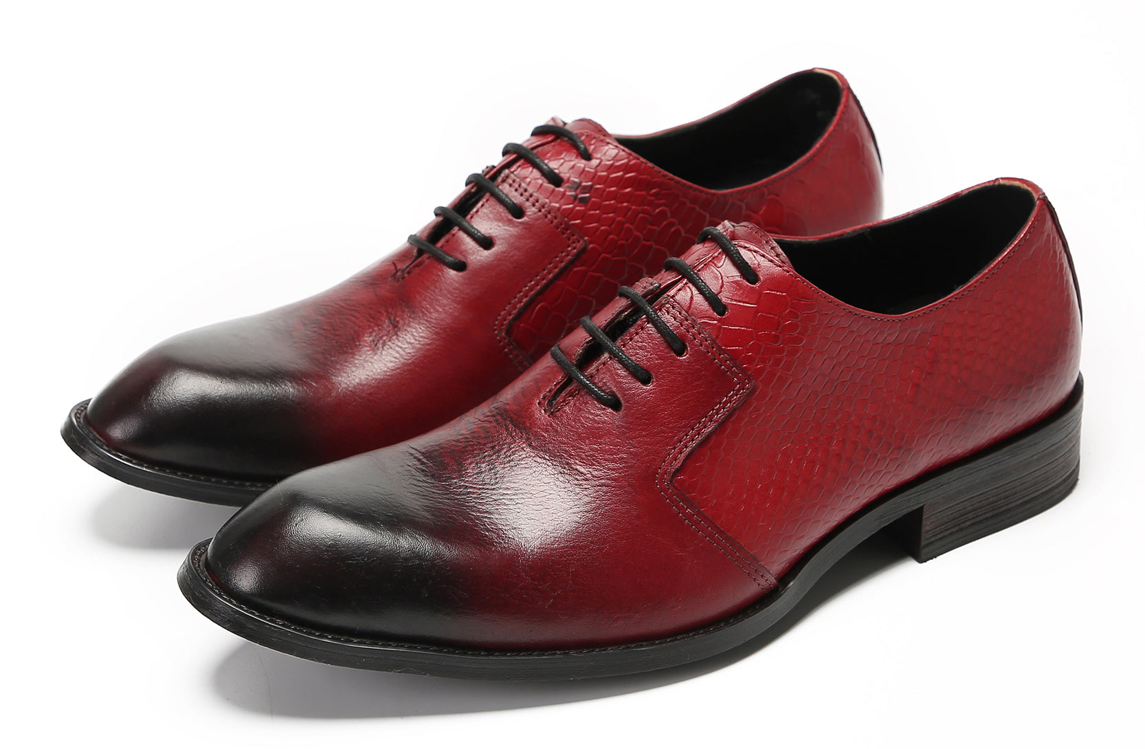 Mens Crocodile Printed Wedding Oxfords Tuxedo Shoes