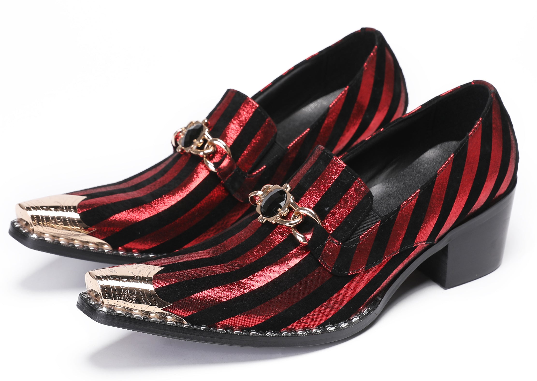 Mens Disco Party Casual Western Loafers