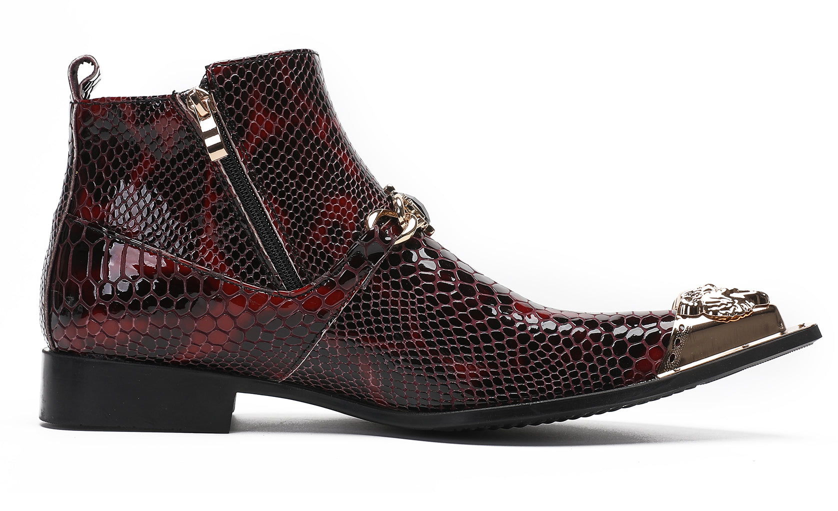 Mens Casual Party Red Dress Western Boots