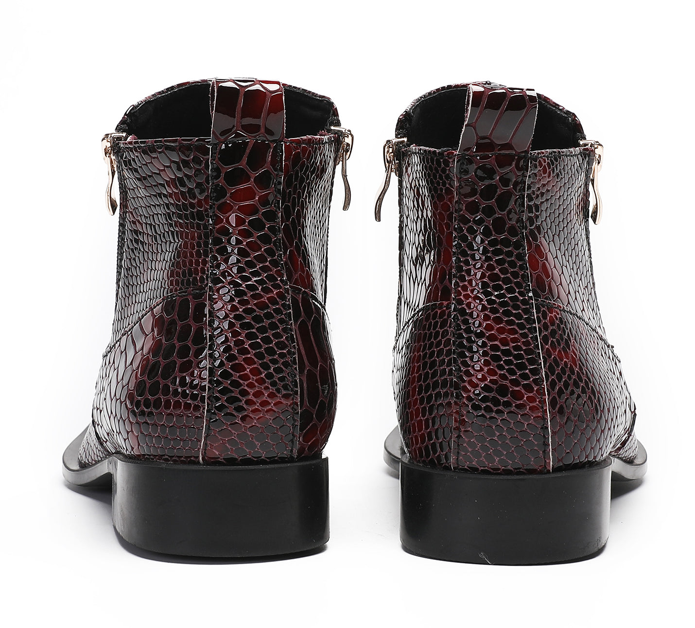 Mens Casual Party Red Dress Western Boots
