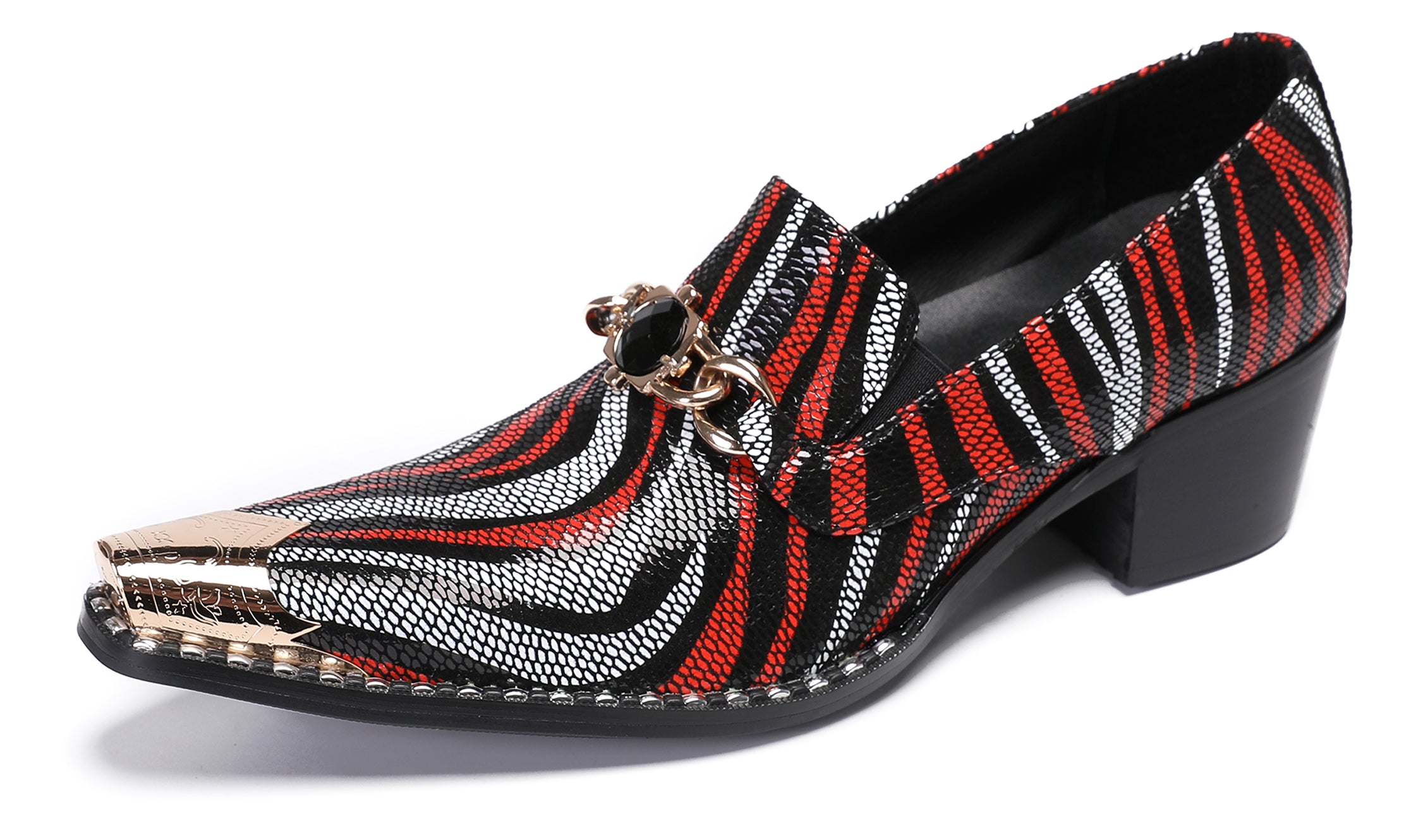 Mens Disco Party Casual Western Loafers