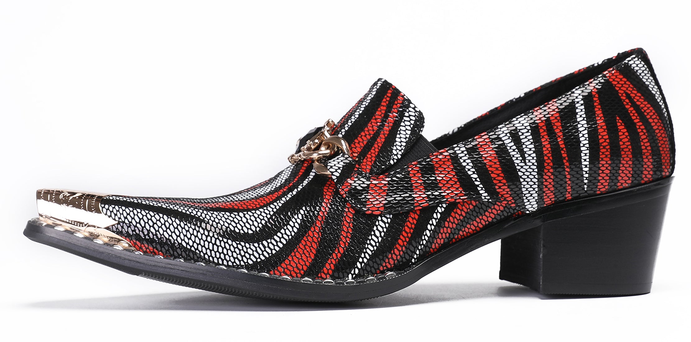Mens Disco Party Casual Western Loafers