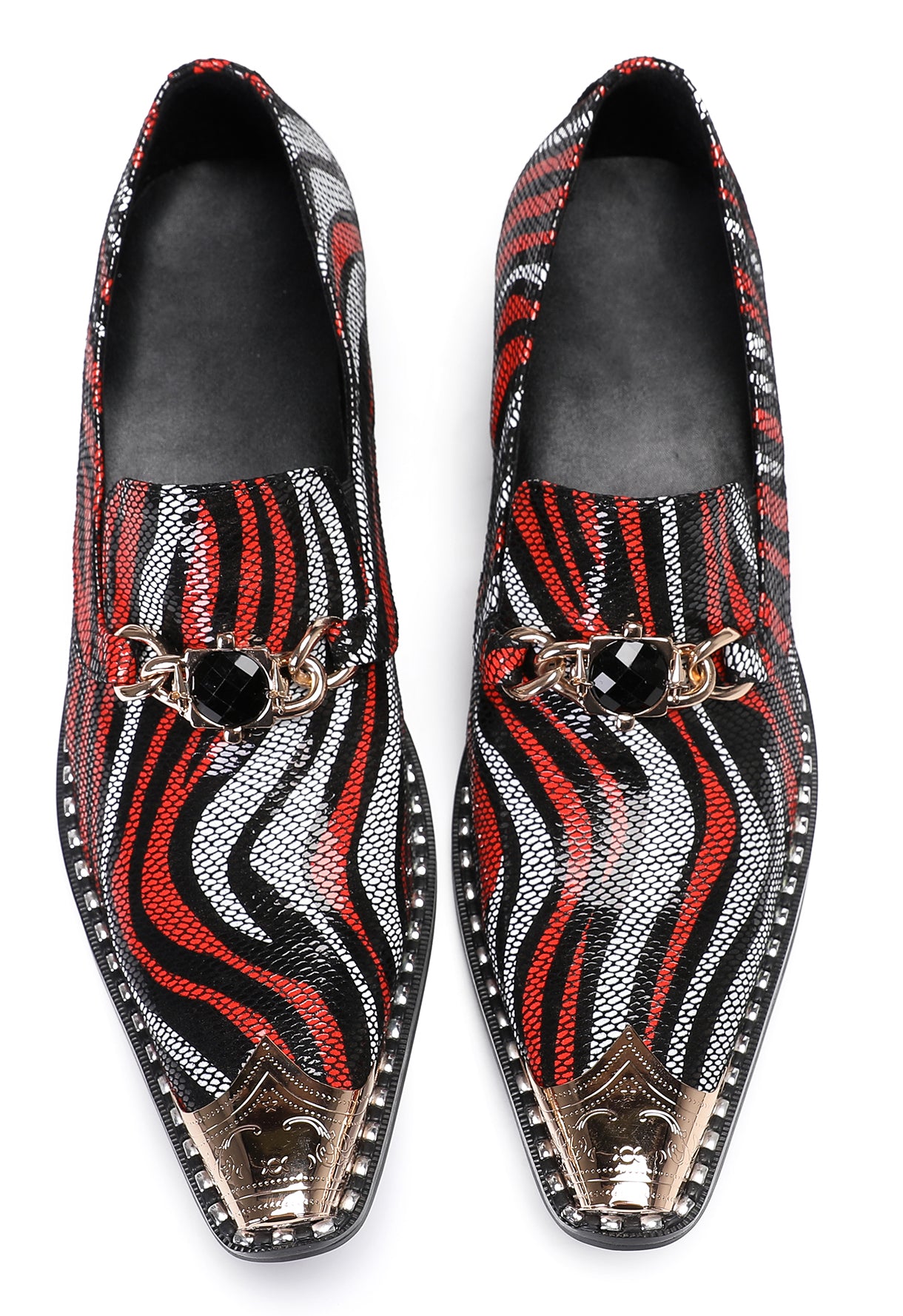 Mens Disco Party Casual Western Loafers