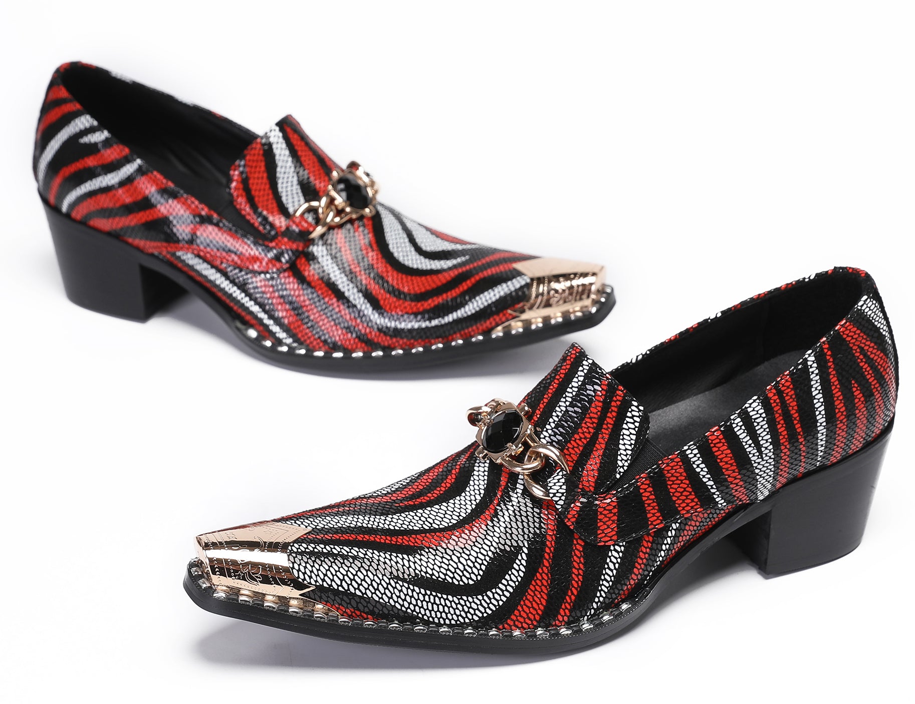 Mens Disco Party Casual Western Loafers