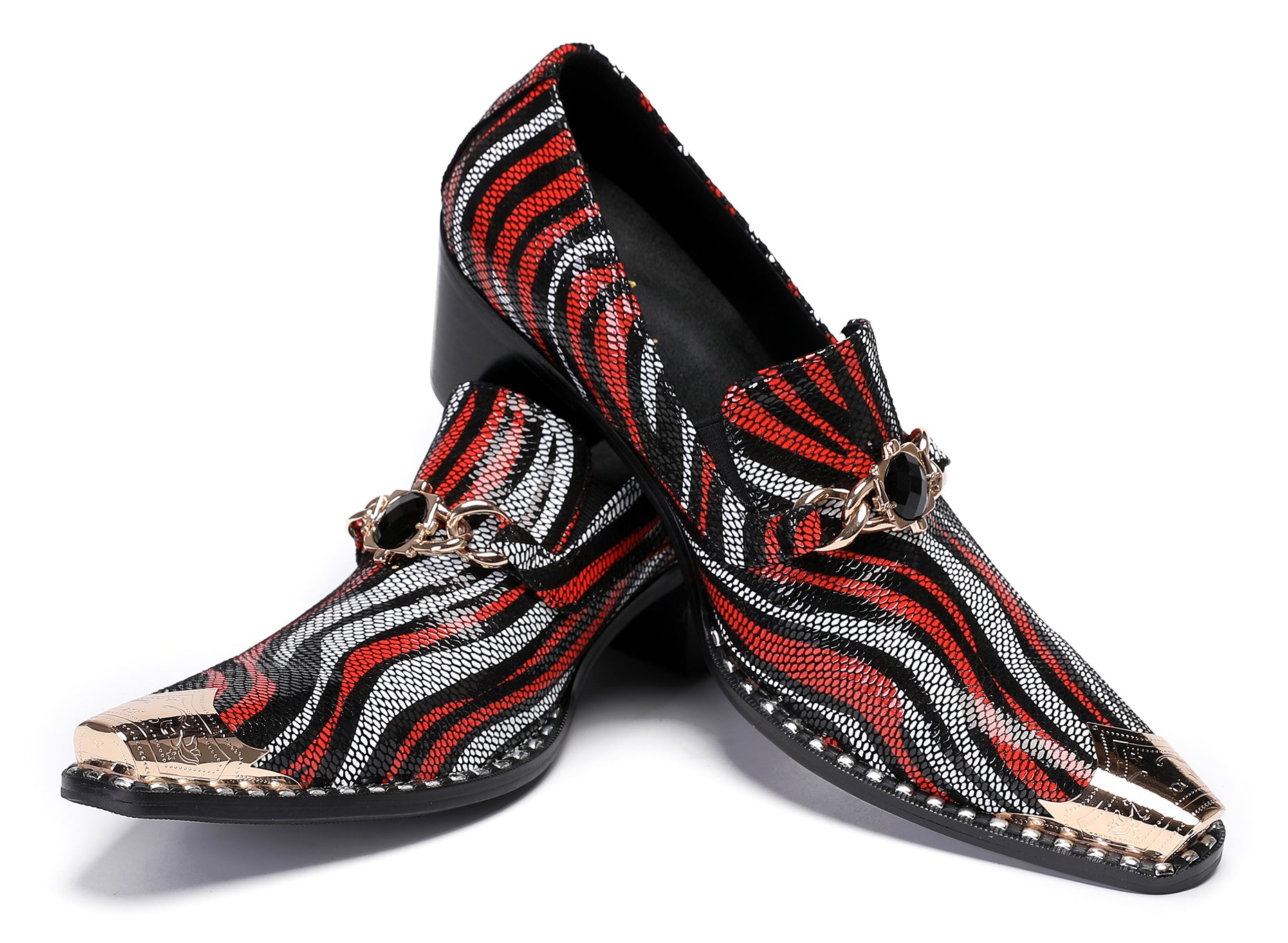 Mens Disco Party Casual Western Loafers