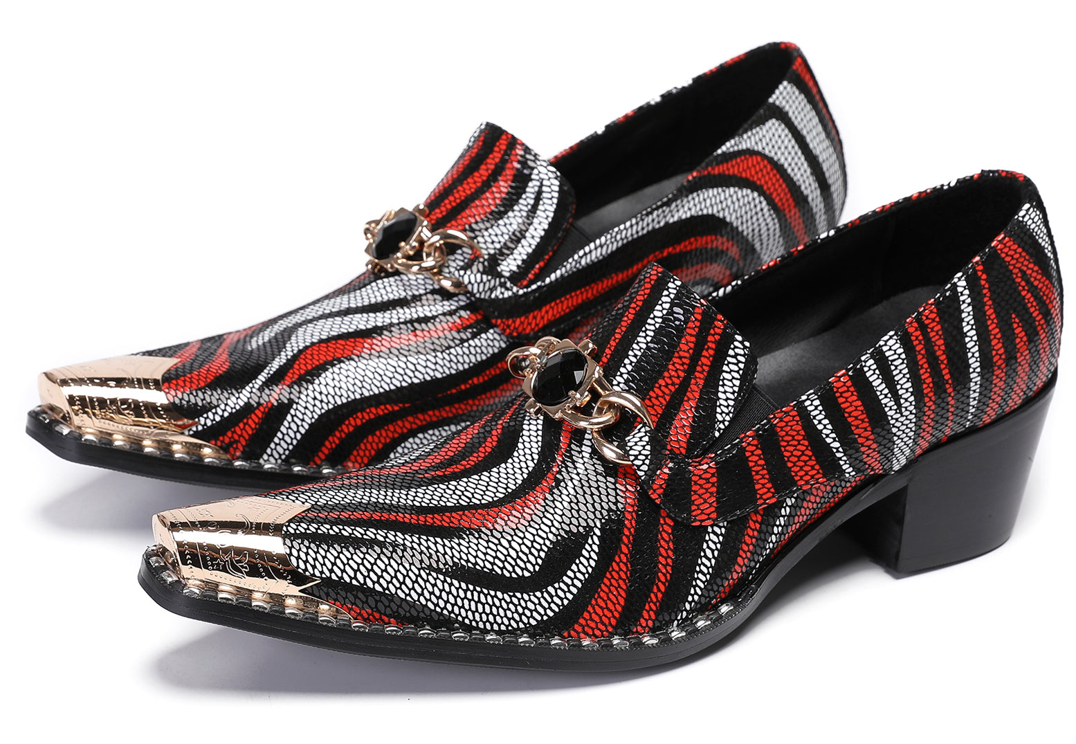 Mens Disco Party Casual Western Loafers
