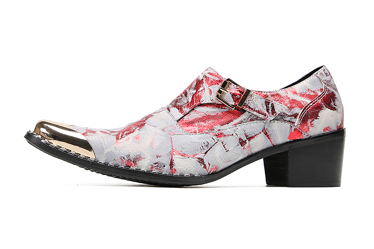Men's Metal-Tip Buttons Western Loafers