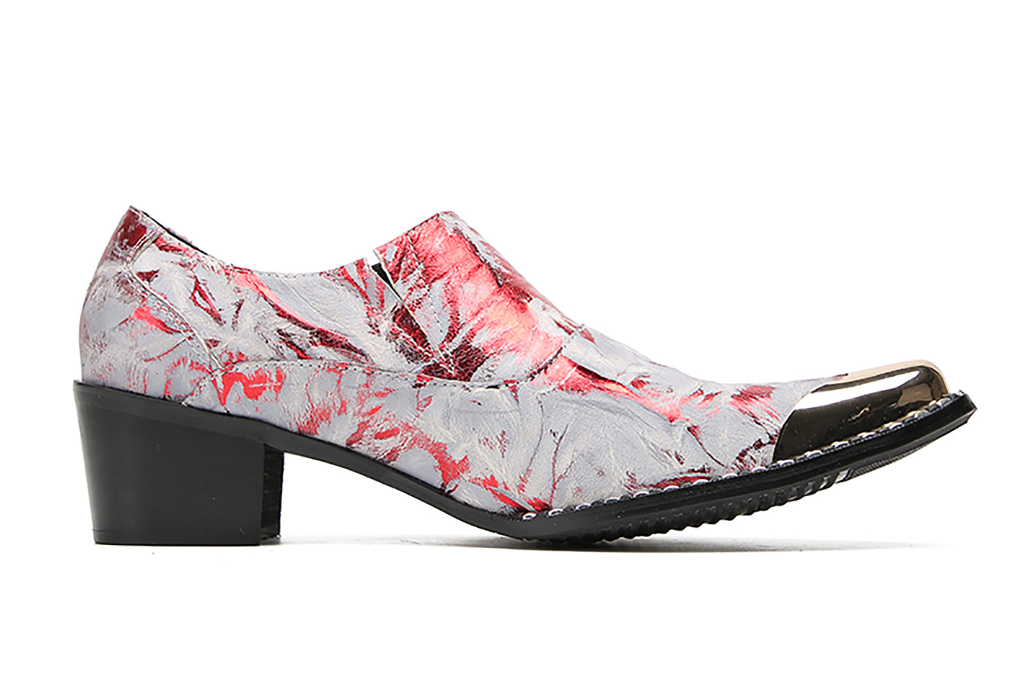 Men's Metal-Tip Buttons Western Loafers