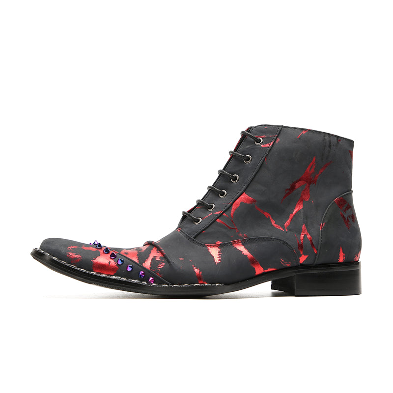 Men's Western Boots Novelty Beaded