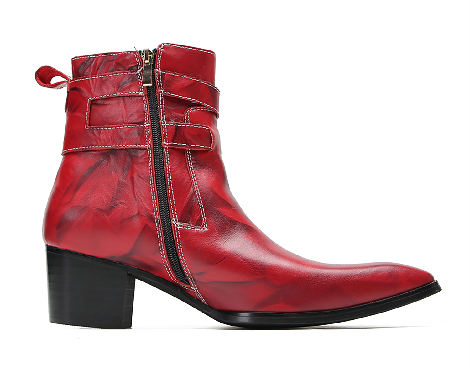 Botas vaqueras con botones dobles y caña alta para hombre