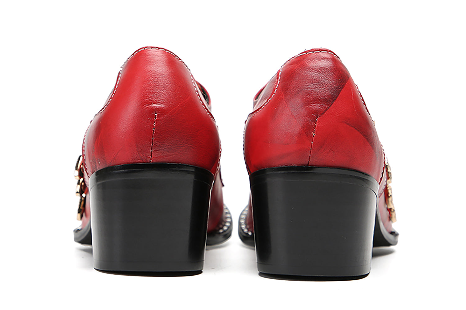Mocasines con botones y puntera metálica para hombre Western