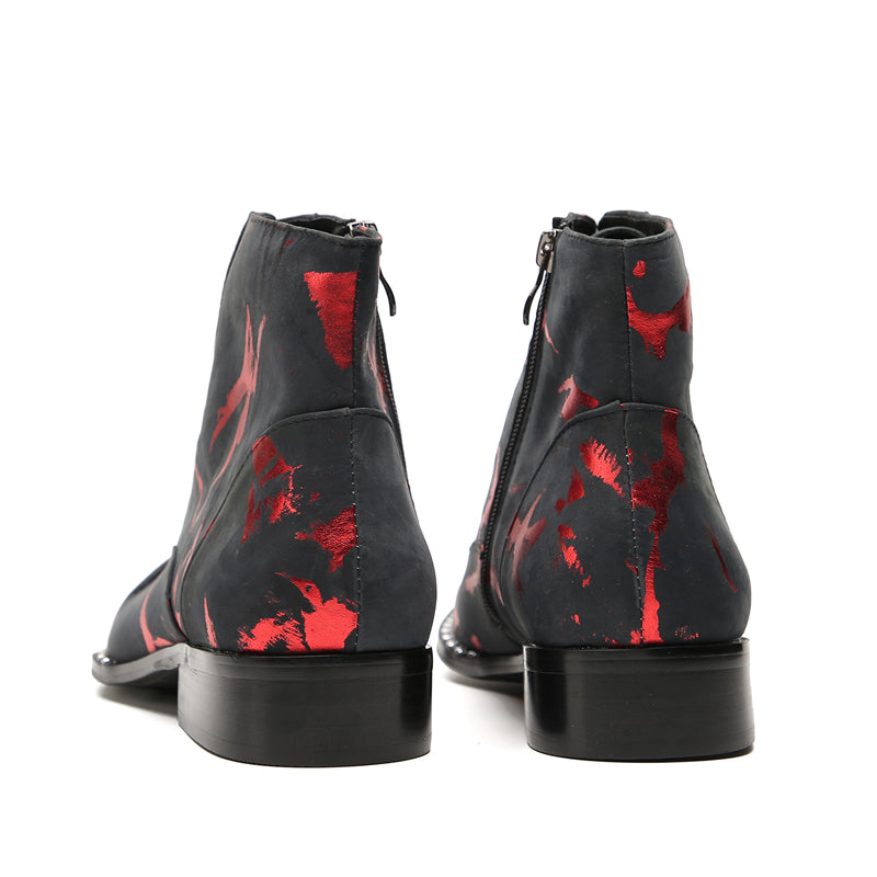 Men's Western Boots Novelty Beaded