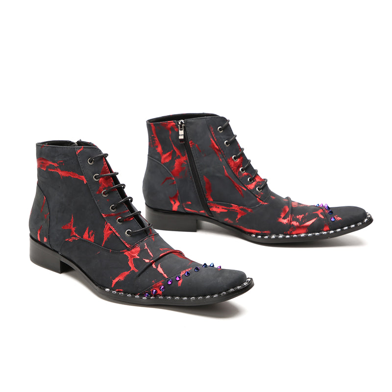Men's Western Boots Novelty Beaded