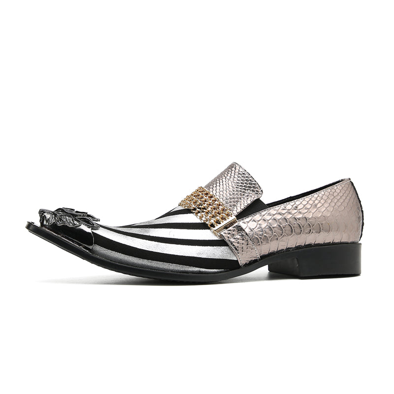 Men's Fashion Metal-Tip Western Horsebit Loafers