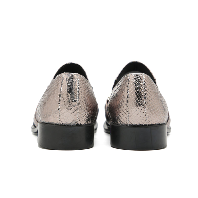 Men's Fashion Metal-Tip Western Horsebit Loafers
