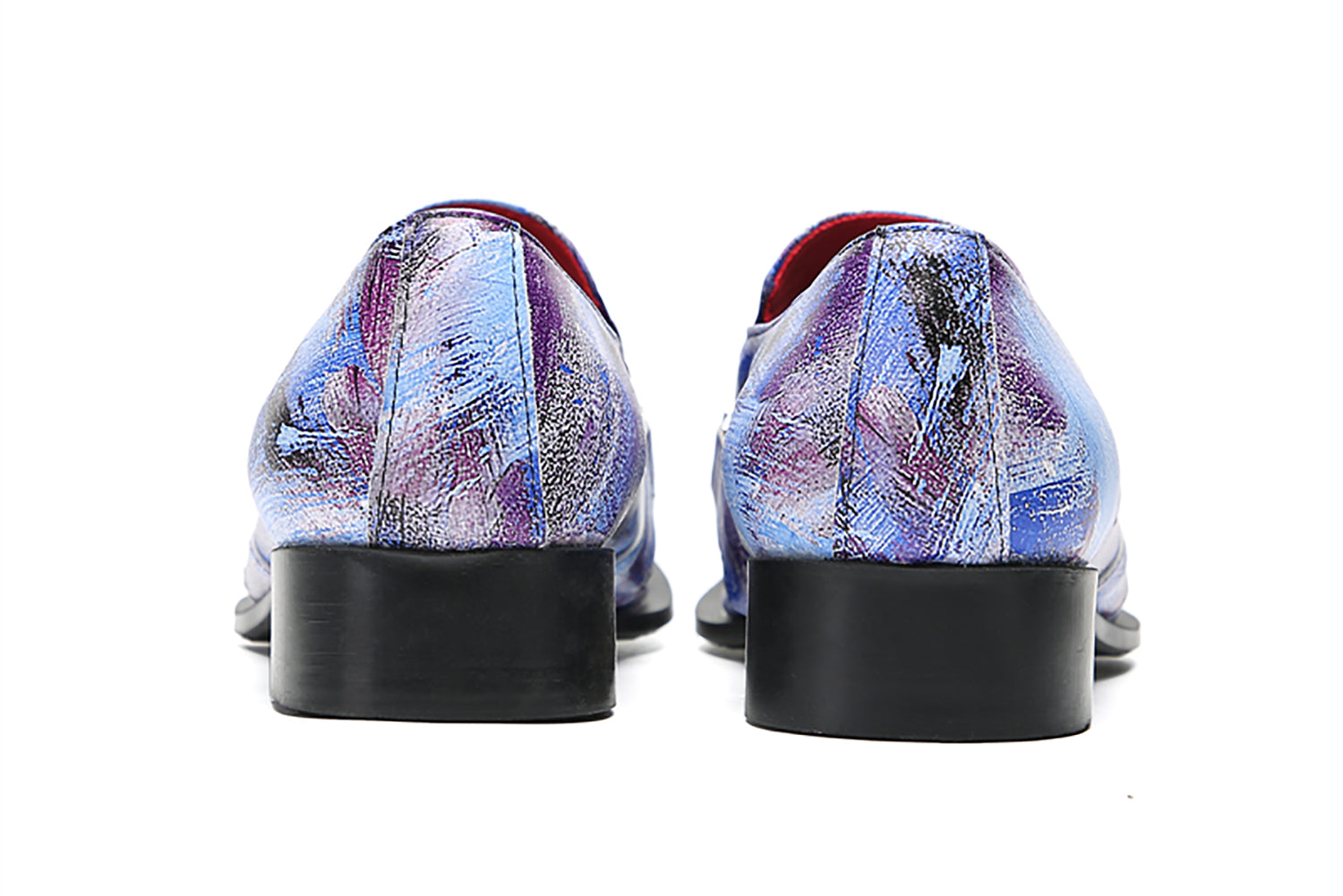 Men's Metal-Tip Toe Buttons Western Penny Loafers