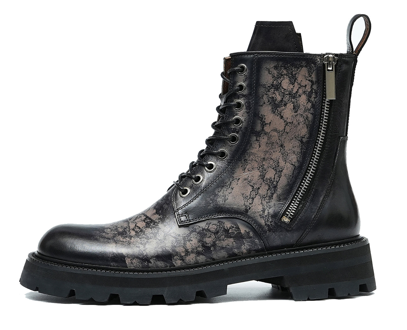 Men's Fashion Double Zipper Casual Mid Calf Boots