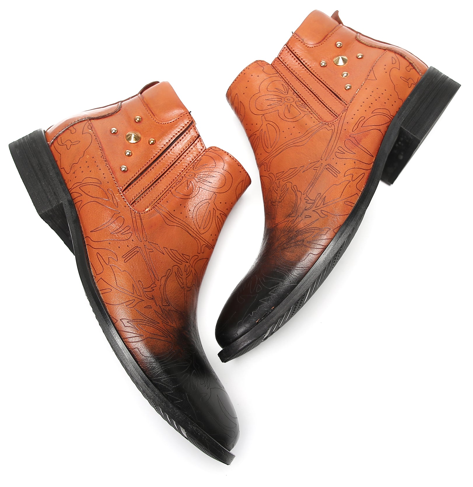 Mens Leather Chelsea Boots Casual Party