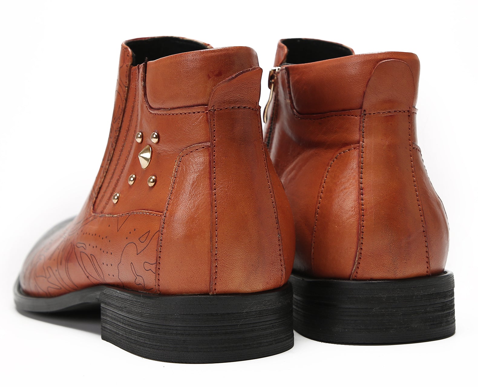 Mens Leather Chelsea Boots Casual Party