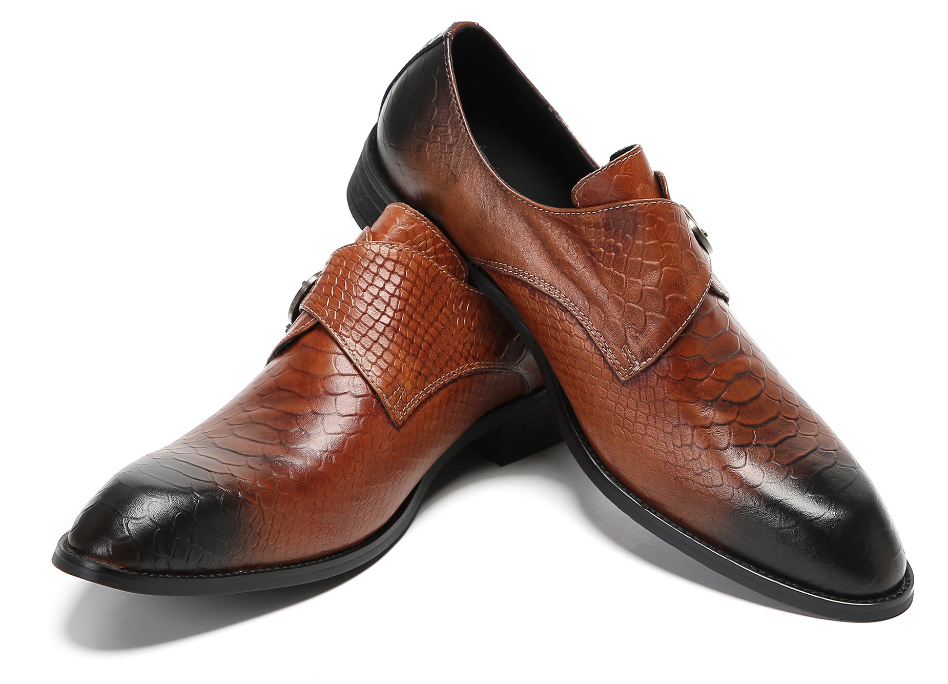 Mens Casual Driving Monk Strap Loafers