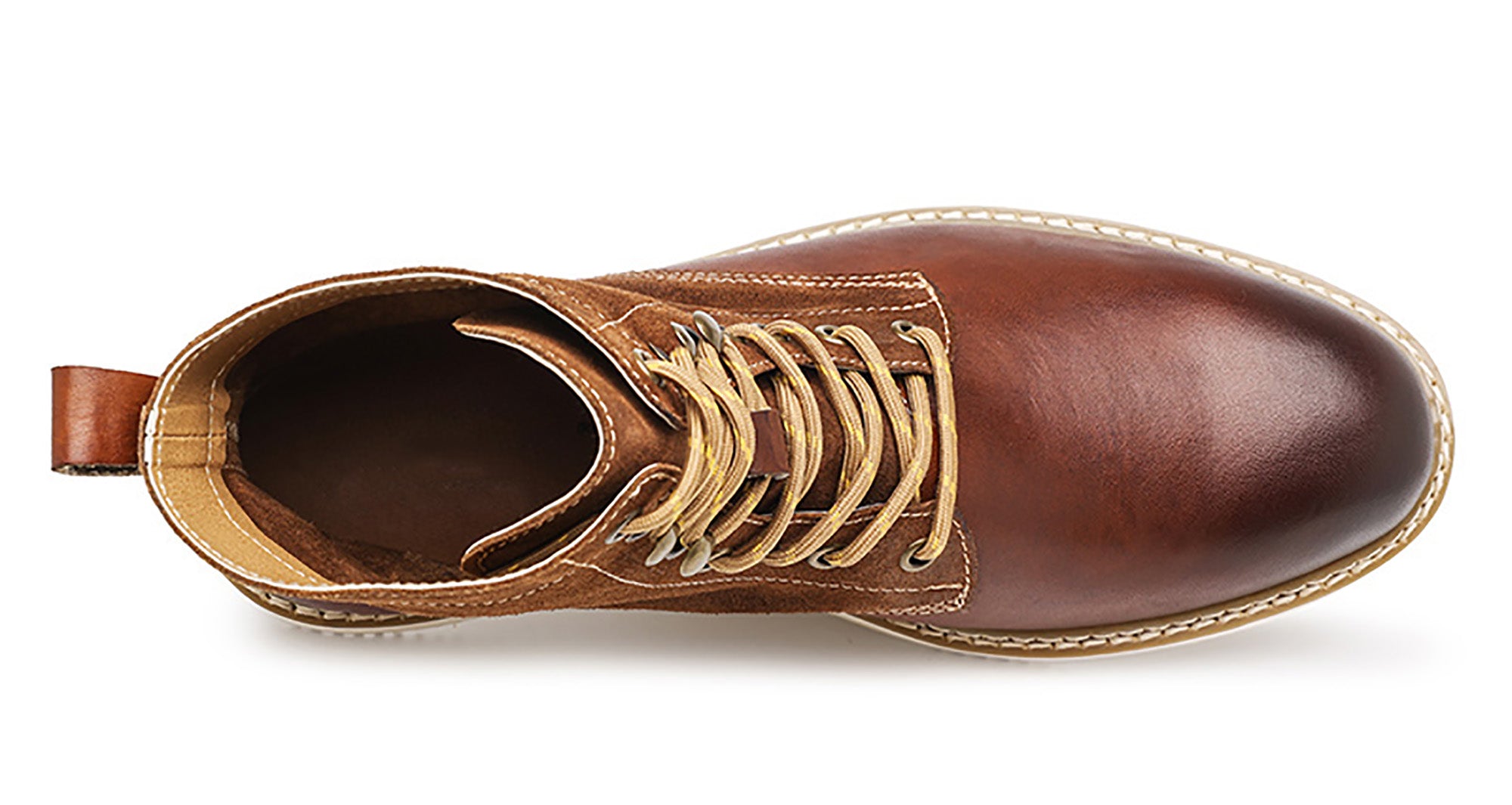 Men's Genuine Leather Lace Up Casual Dress Boots