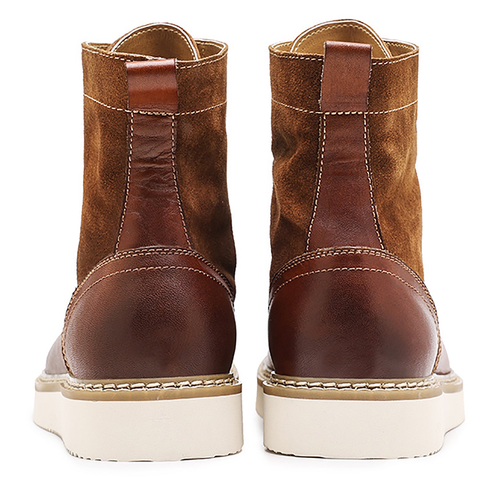 Men's Genuine Leather Lace Up Casual Dress Boots