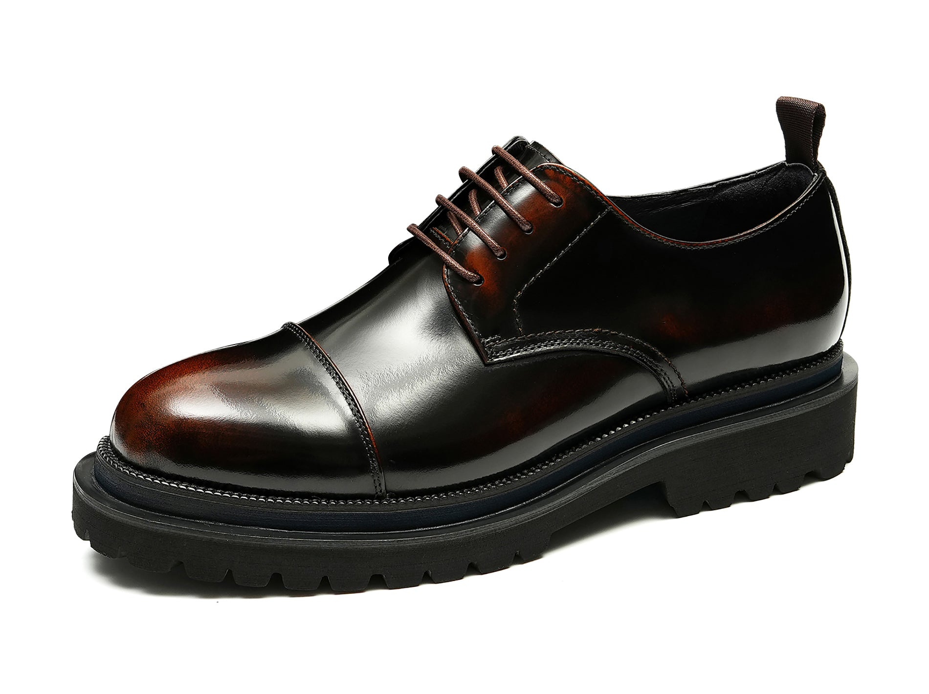 Men's Patent Leather Cap Toe Derby