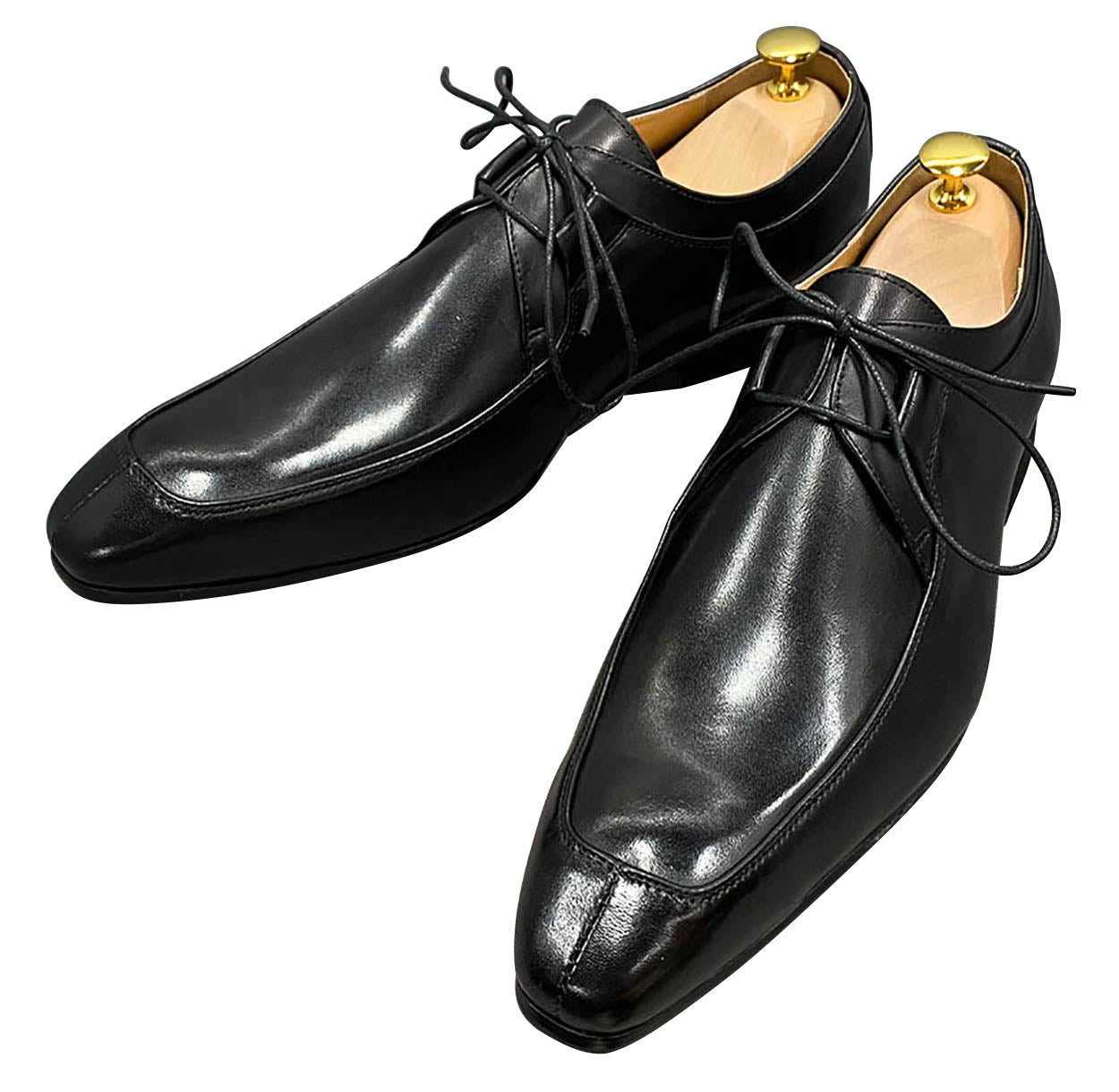 Men's Handmade Dress Formal Plain Toe Derby