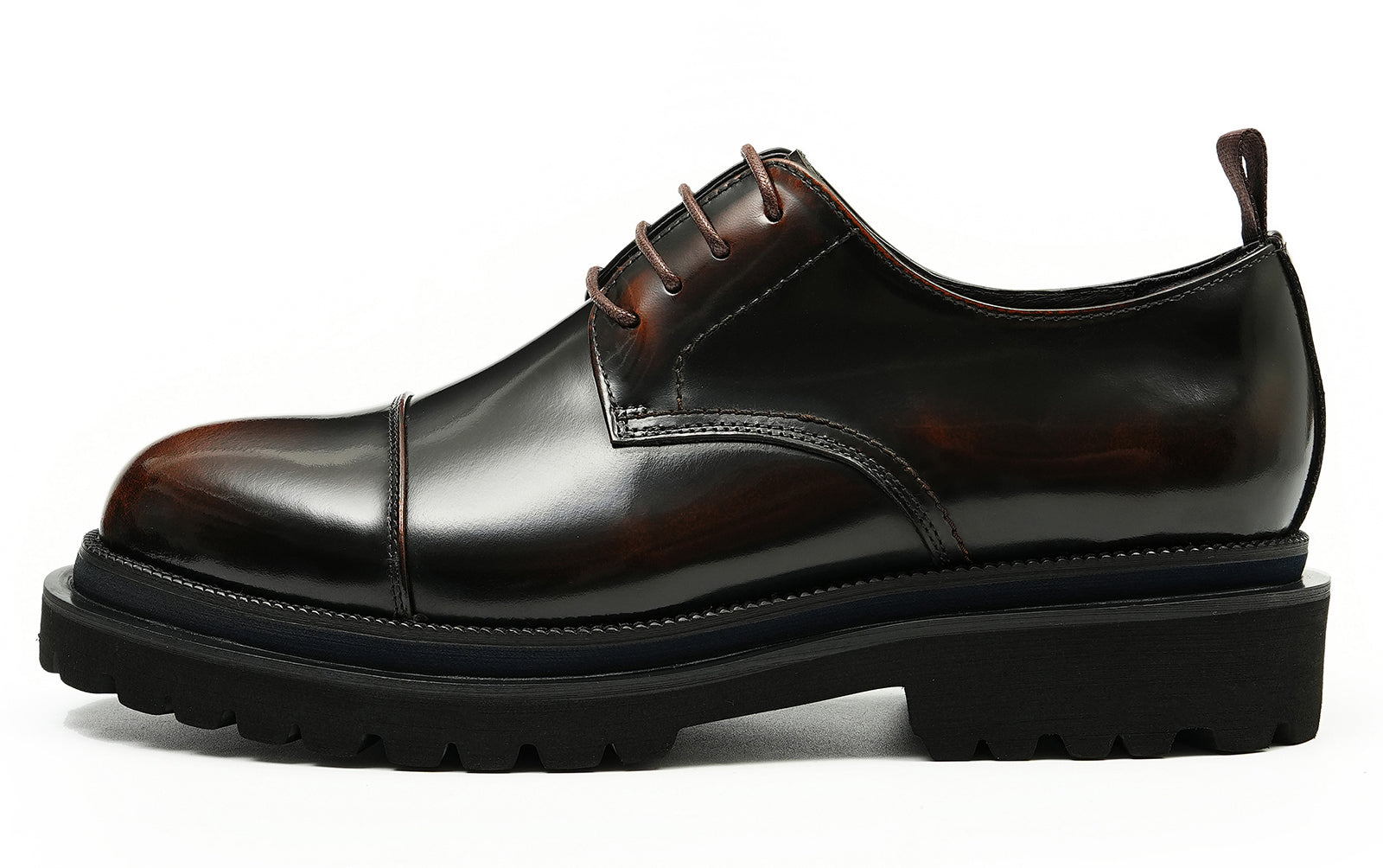 Men's Patent Leather Cap Toe Derby