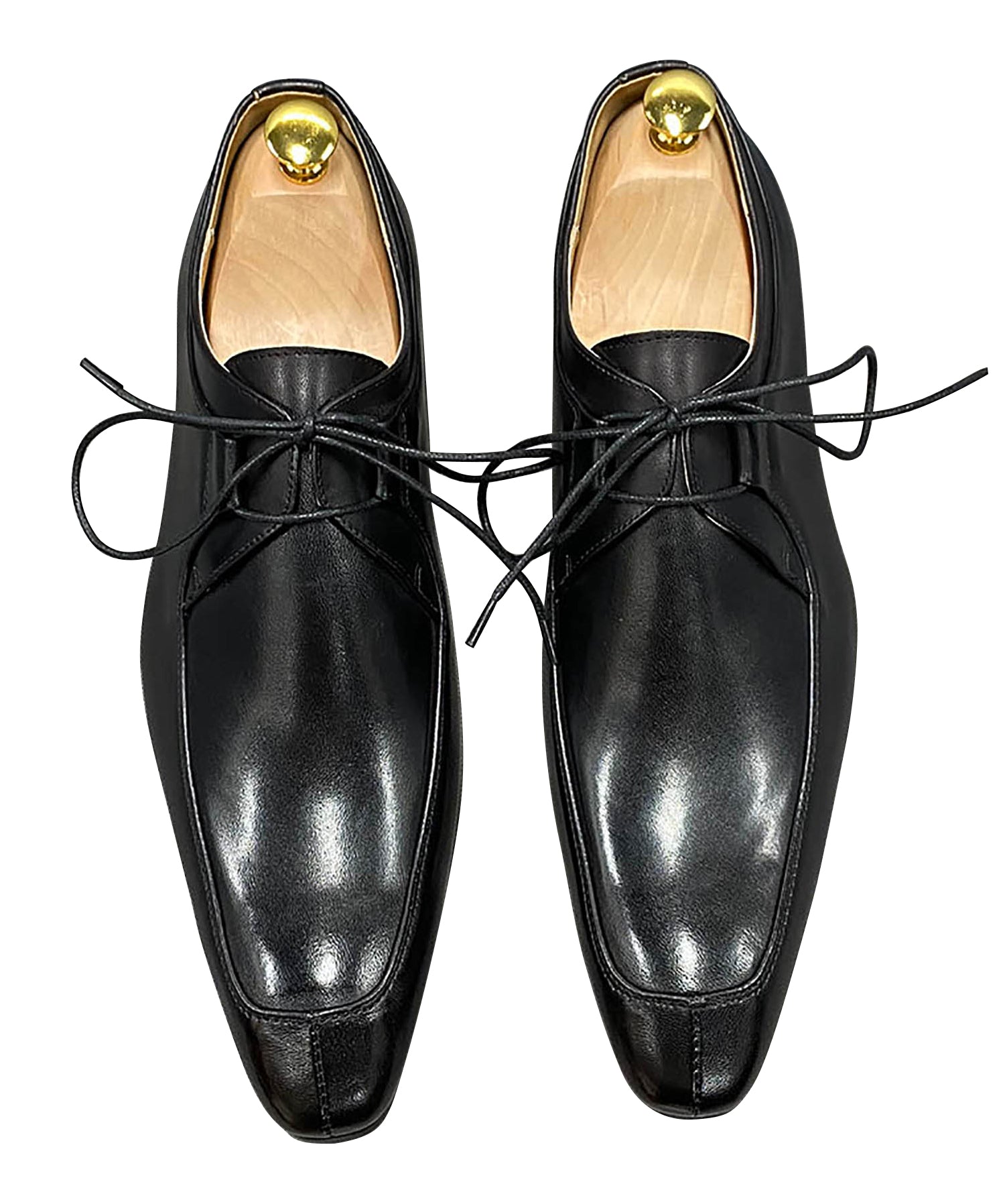 Men's Handmade Dress Formal Plain Toe Derby
