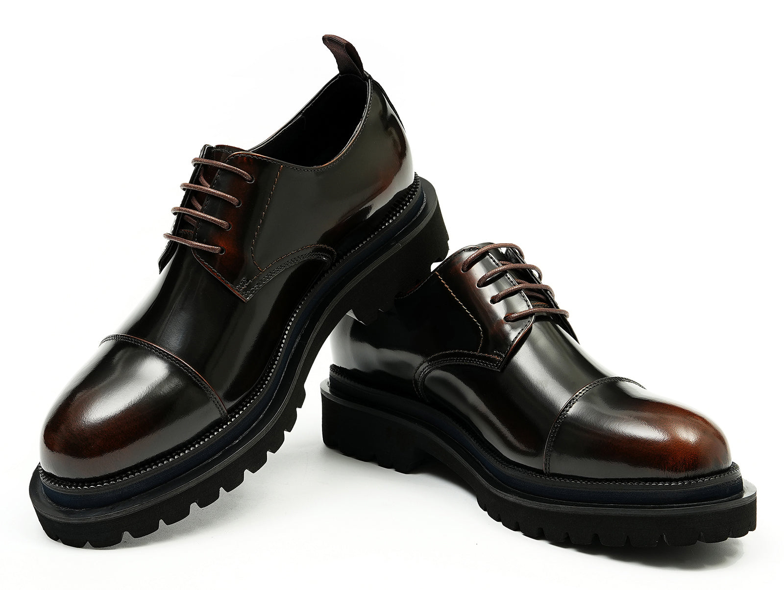 Men's Patent Leather Cap Toe Derby