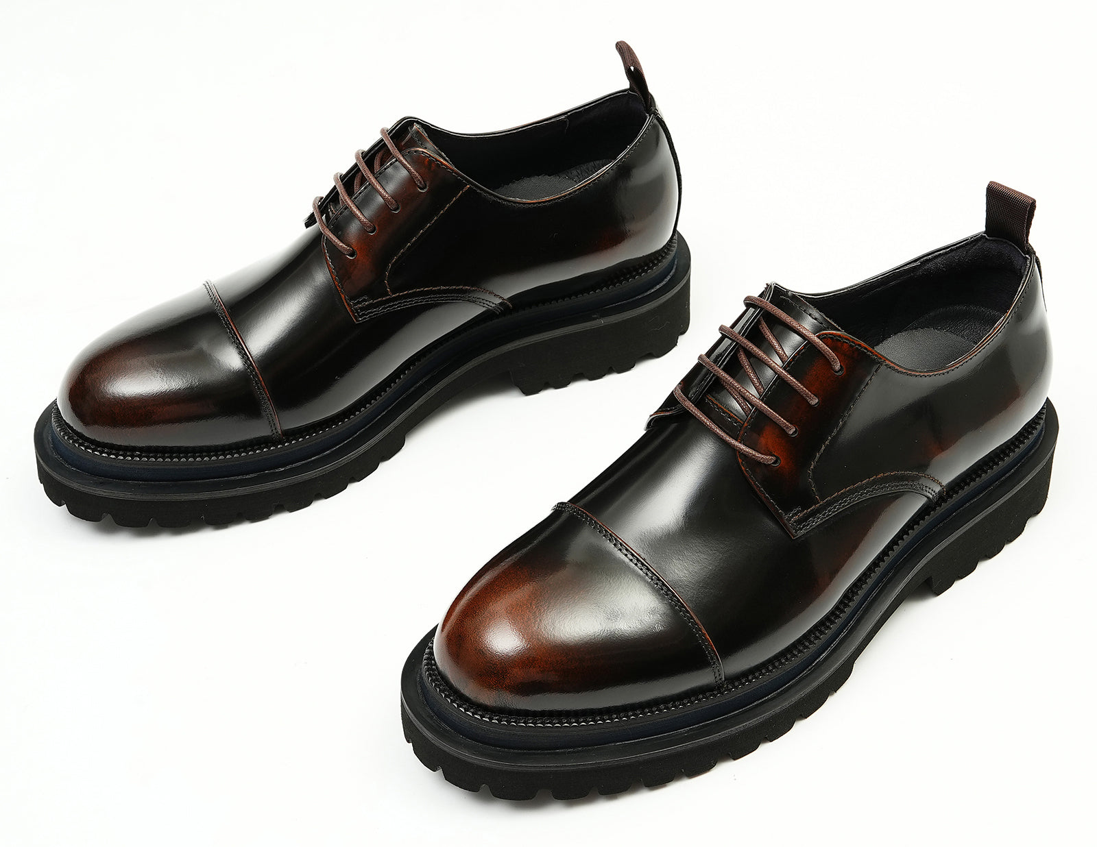 Men's Patent Leather Cap Toe Derby