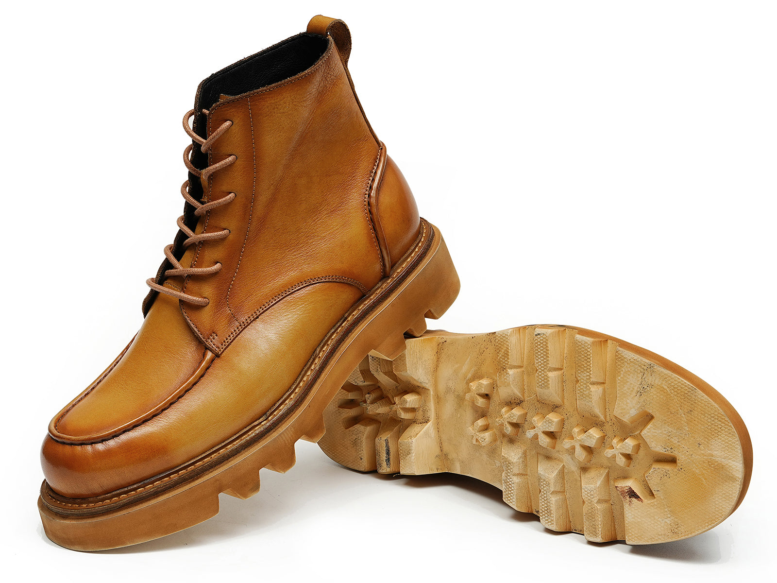 Men's Washed Crafted Soft Leather Oxfords Boots