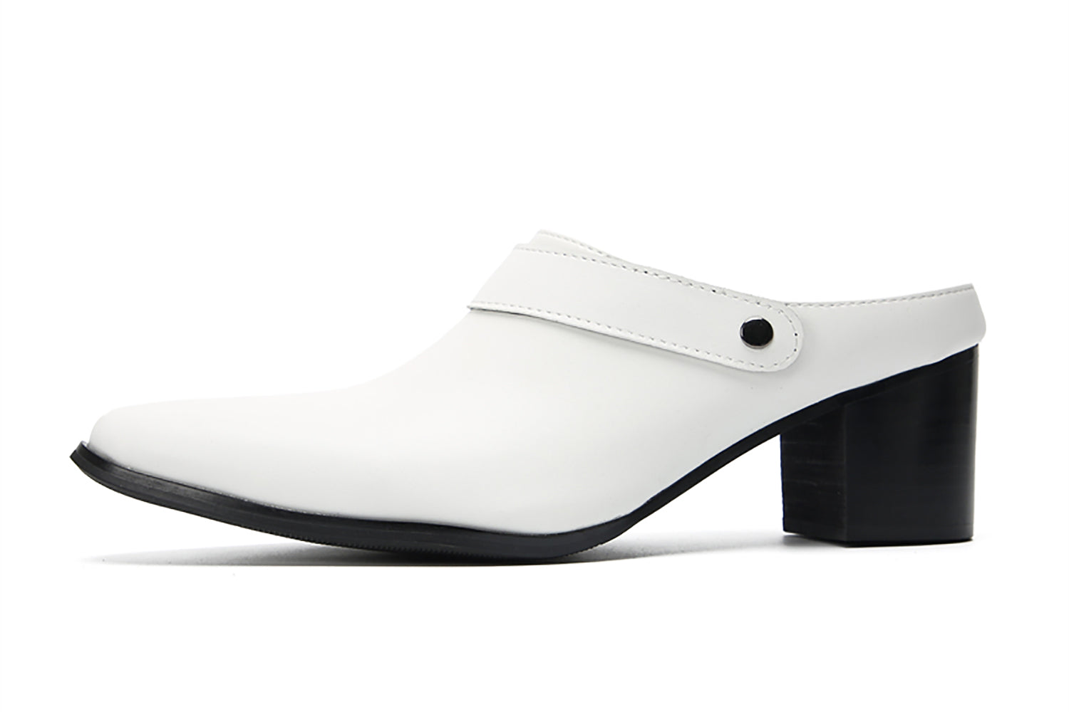 Men's High Heels Slippers Mules