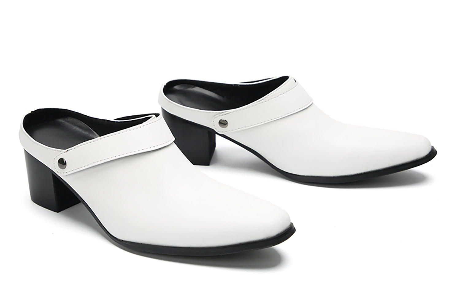 Men's High Heels Slippers Mules