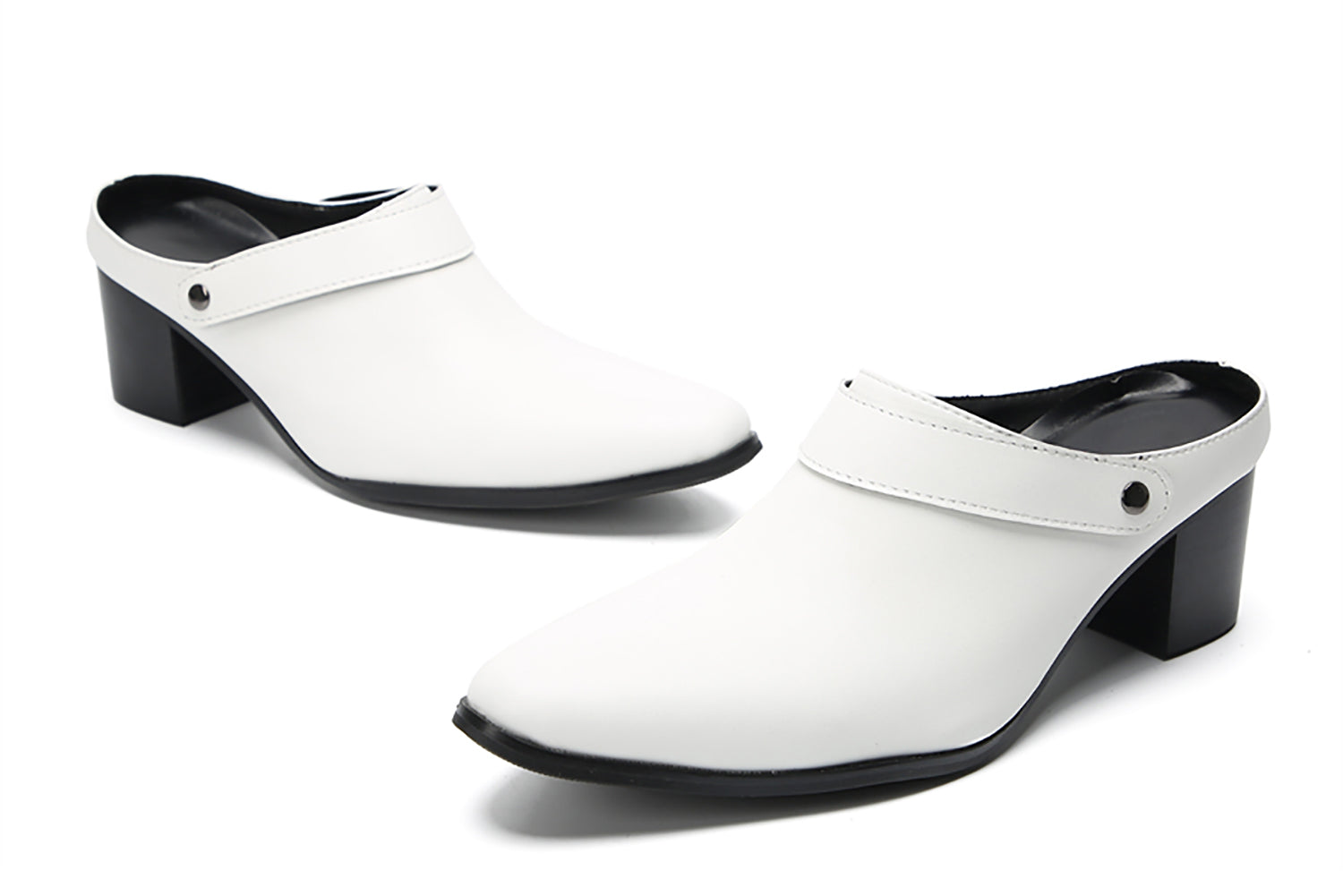Men's High Heels Slippers Mules