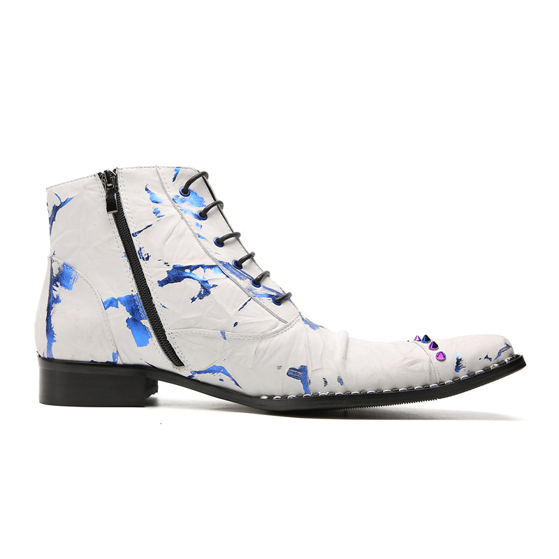 Men's Western Boots Novelty Beaded
