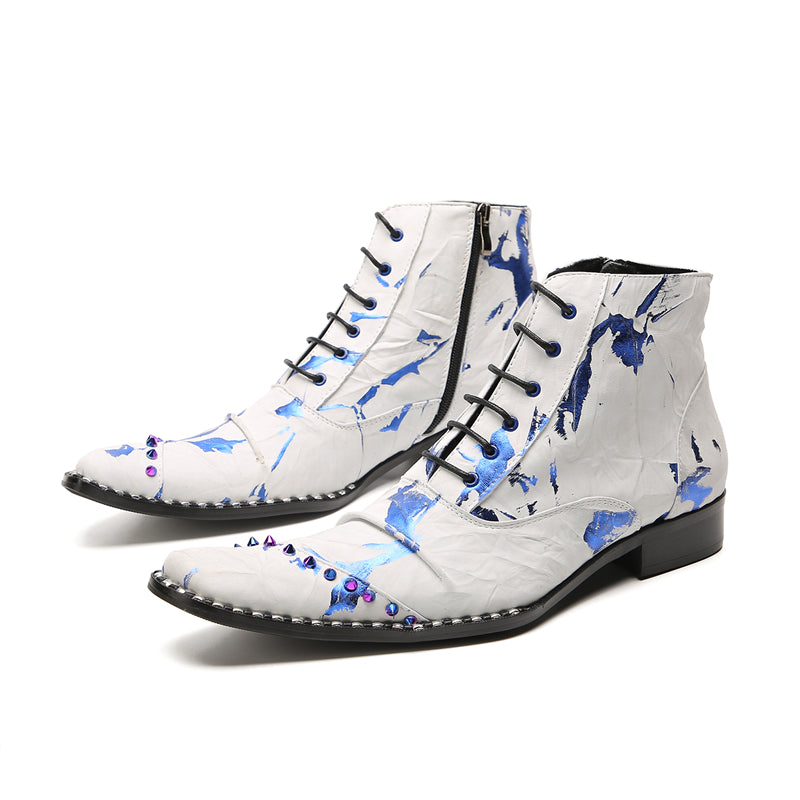 Men's Western Boots Novelty Beaded