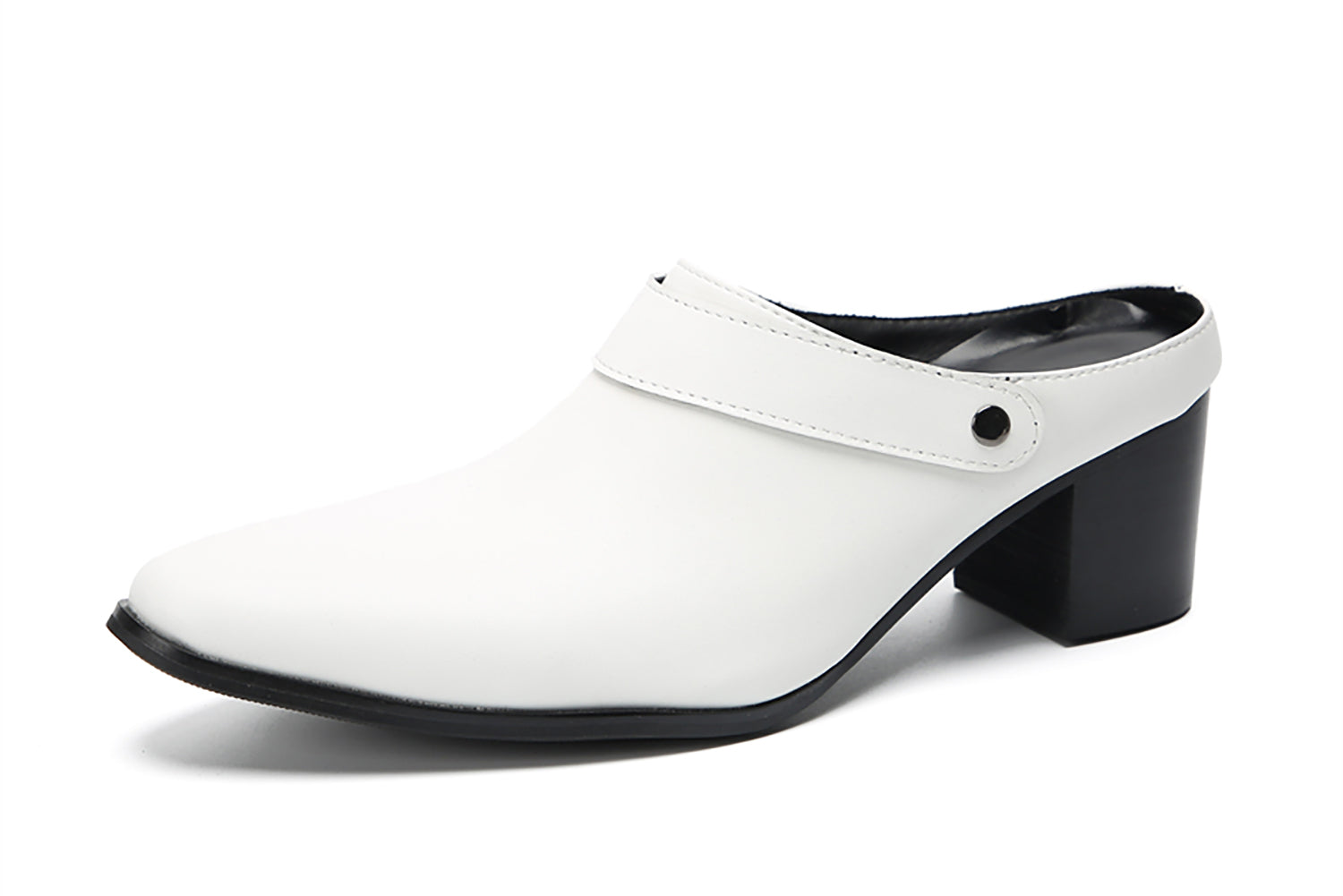 Men's High Heels Slippers Mules