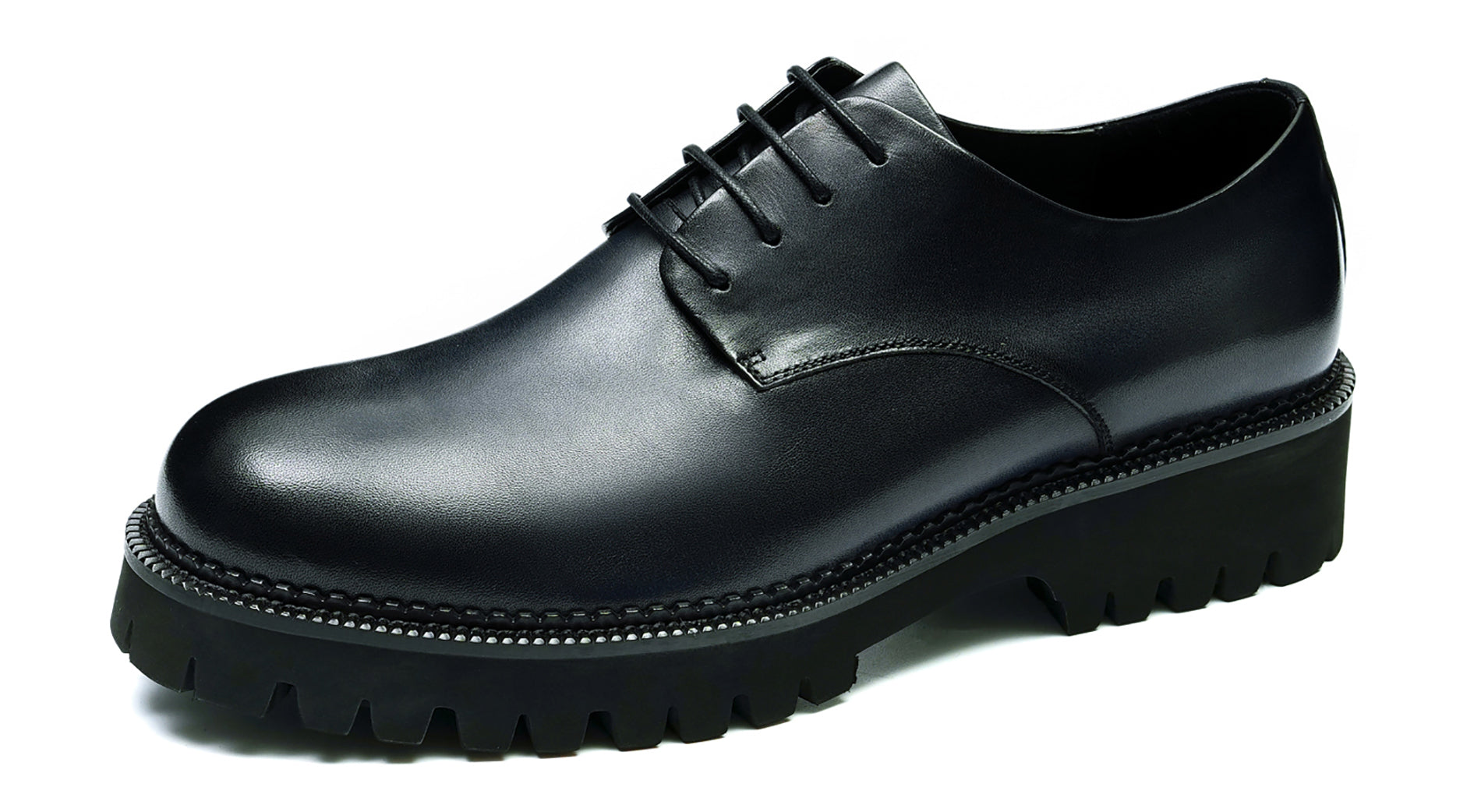 Men's Thick Sole Plain Toe Dress Derby