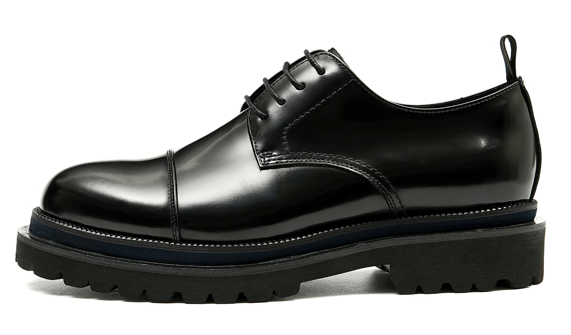 Men's Patent Leather Cap Toe Derby