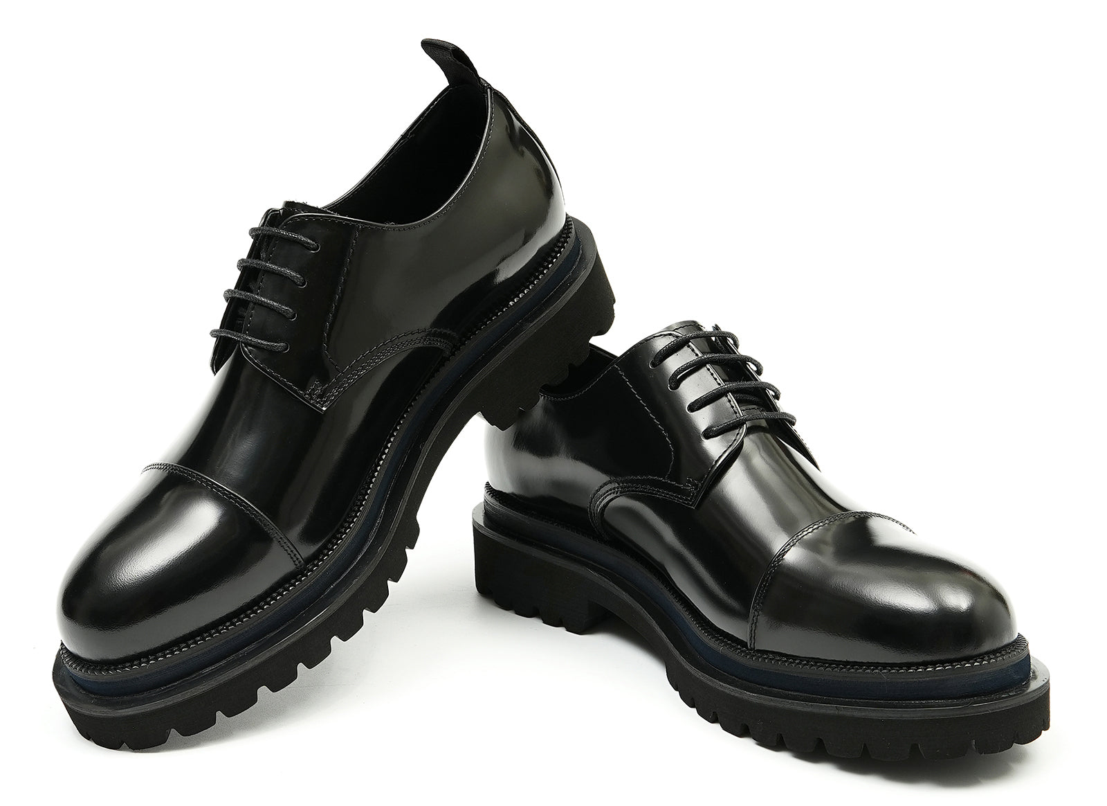 Men's Patent Leather Cap Toe Derby