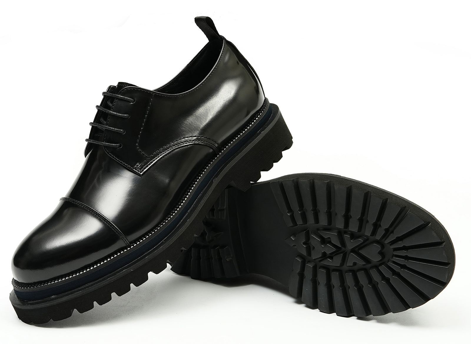 Men's Patent Leather Cap Toe Derby